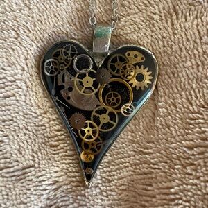 Steampunk Heart Pendant Necklace
